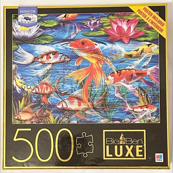 Koi Fish 500-Piece Jigsaw Puzzle Big Ben Luxe - Picture 1 of 2